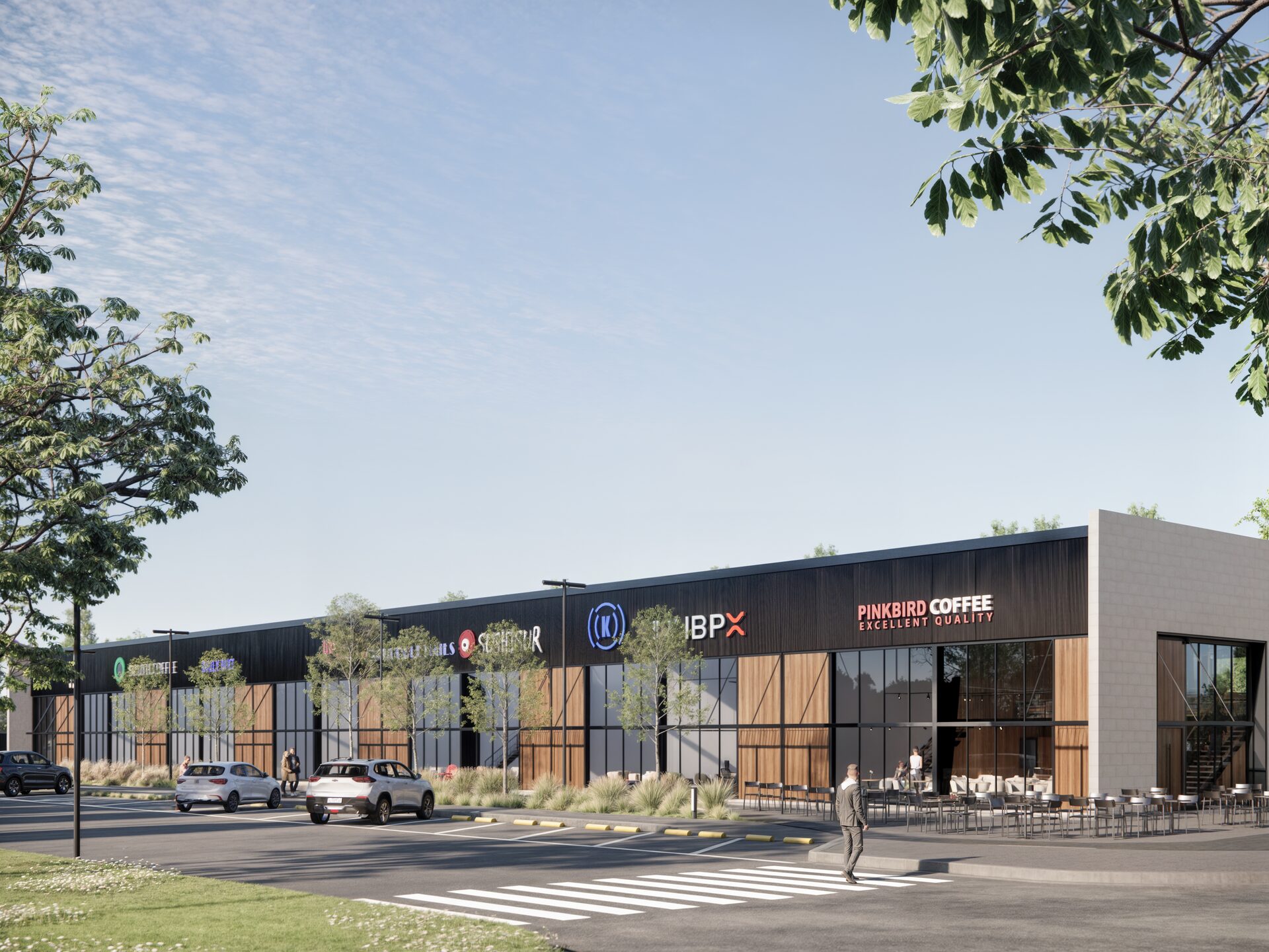 Render principal del Paseo Comercial La Fulda